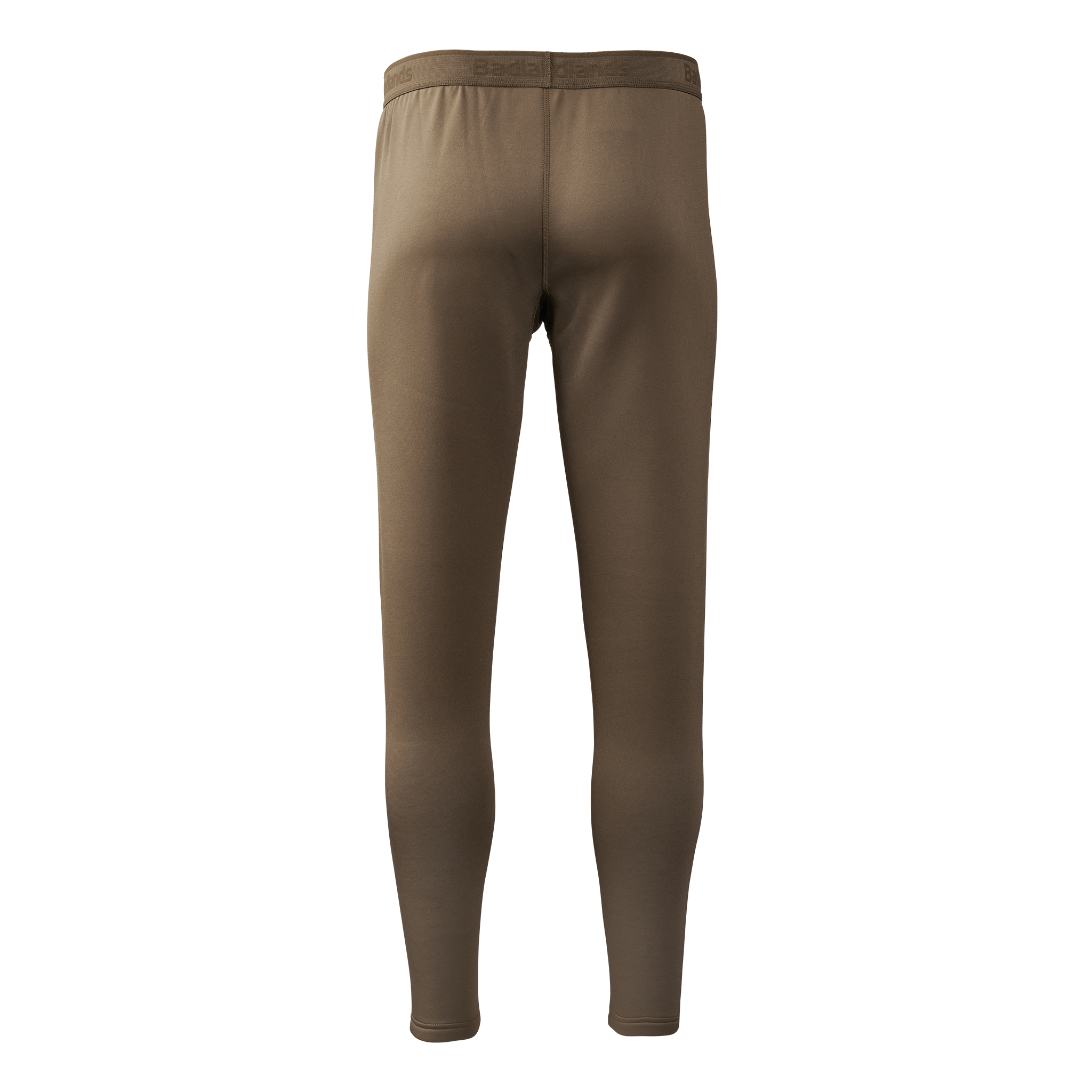 Brown Moonrivers thermal leggings, shown from the back, with elastic waistband and flat seams for comfort.
