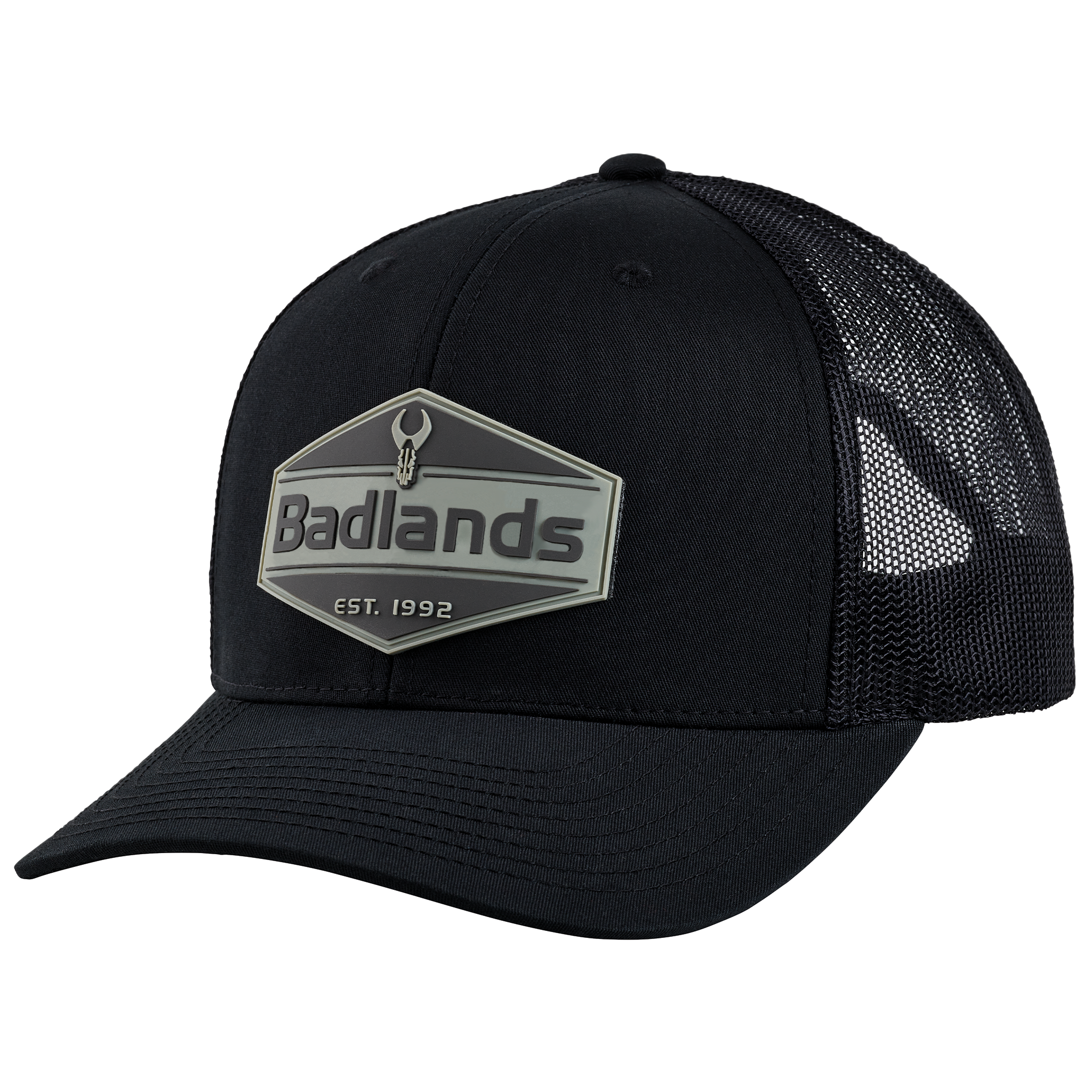 Black mesh baseball cap with Moonrivers Logo patch and "Est. 1992" text on the front.