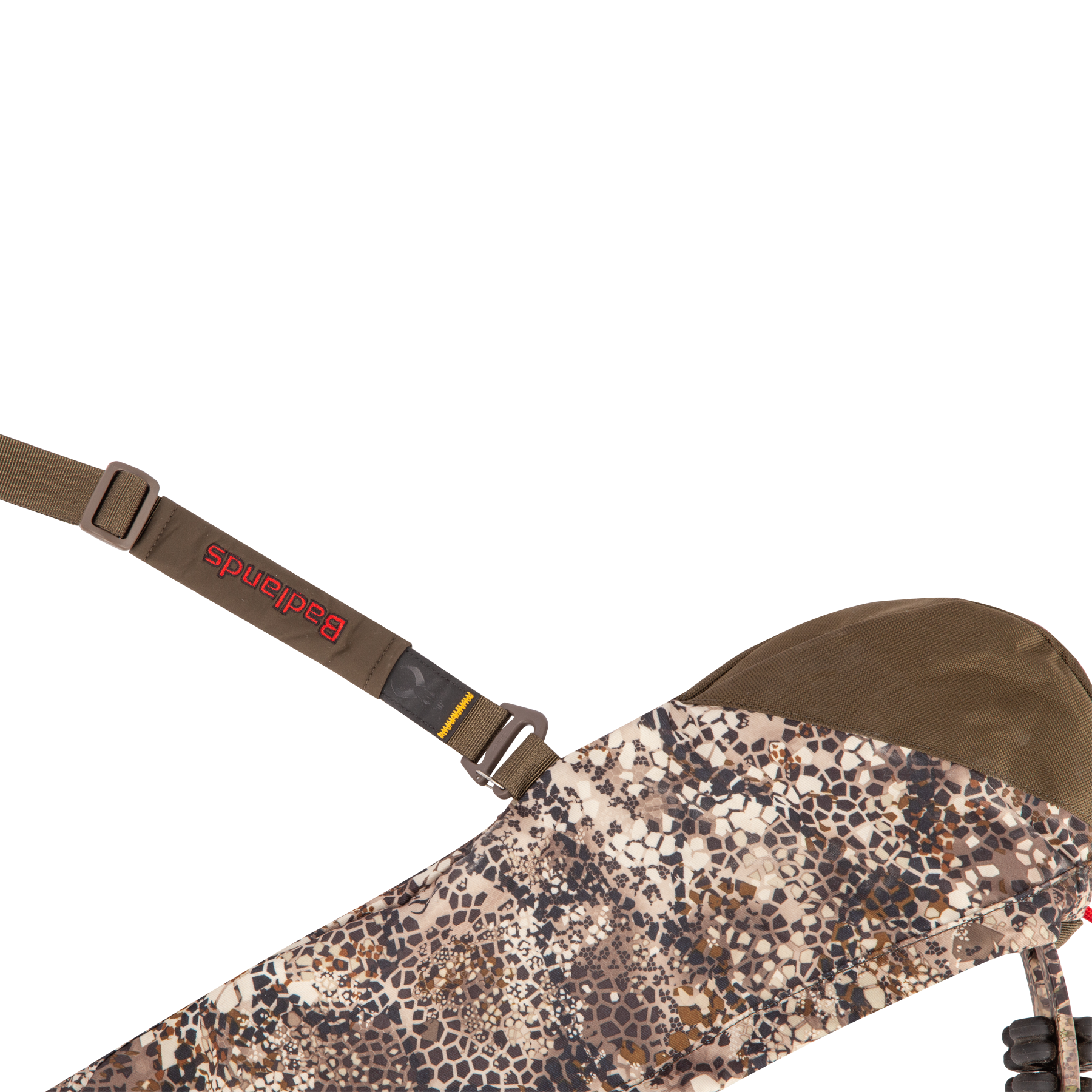 Camo-patterned bag with adjustable strap, featuring the Moonrivers logo in red text for outdoor or hunting use.